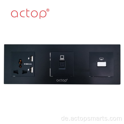 ACTOP-Schalter aus Edelstahl für Hotel